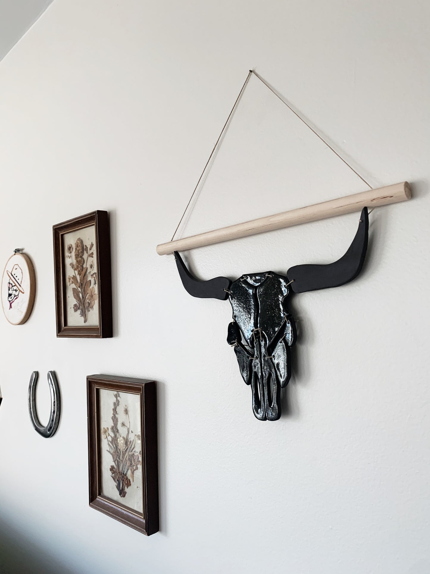 Longhorn Wall Hanging - Midnight
