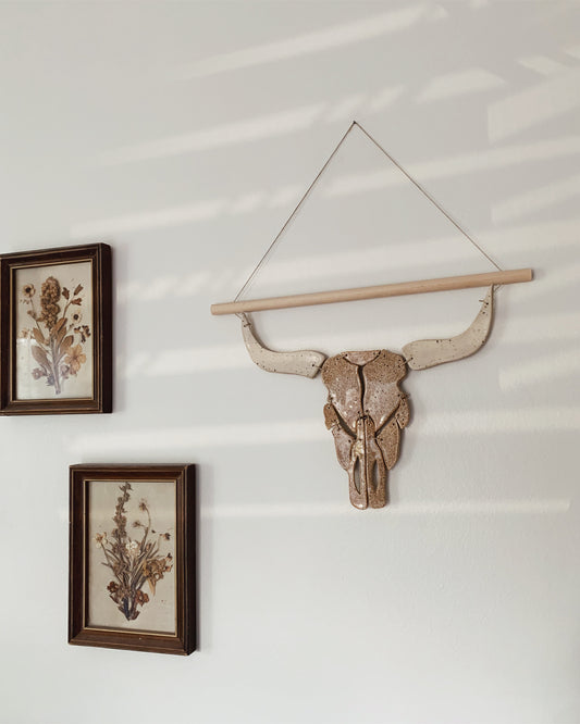 Longhorn Wall Hanging - Sand