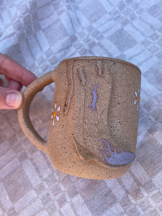 Cowfolk Boot Mug - Lavender