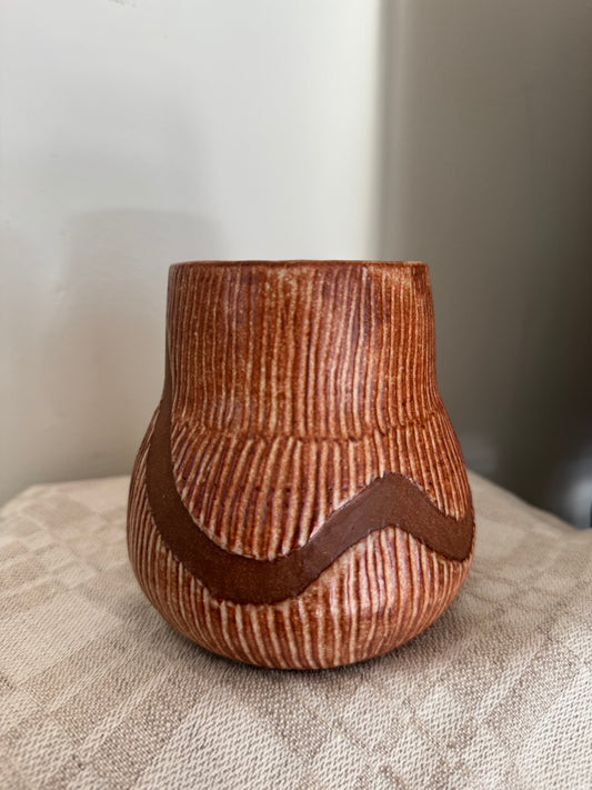 Bud Vase - Ribbed Wave