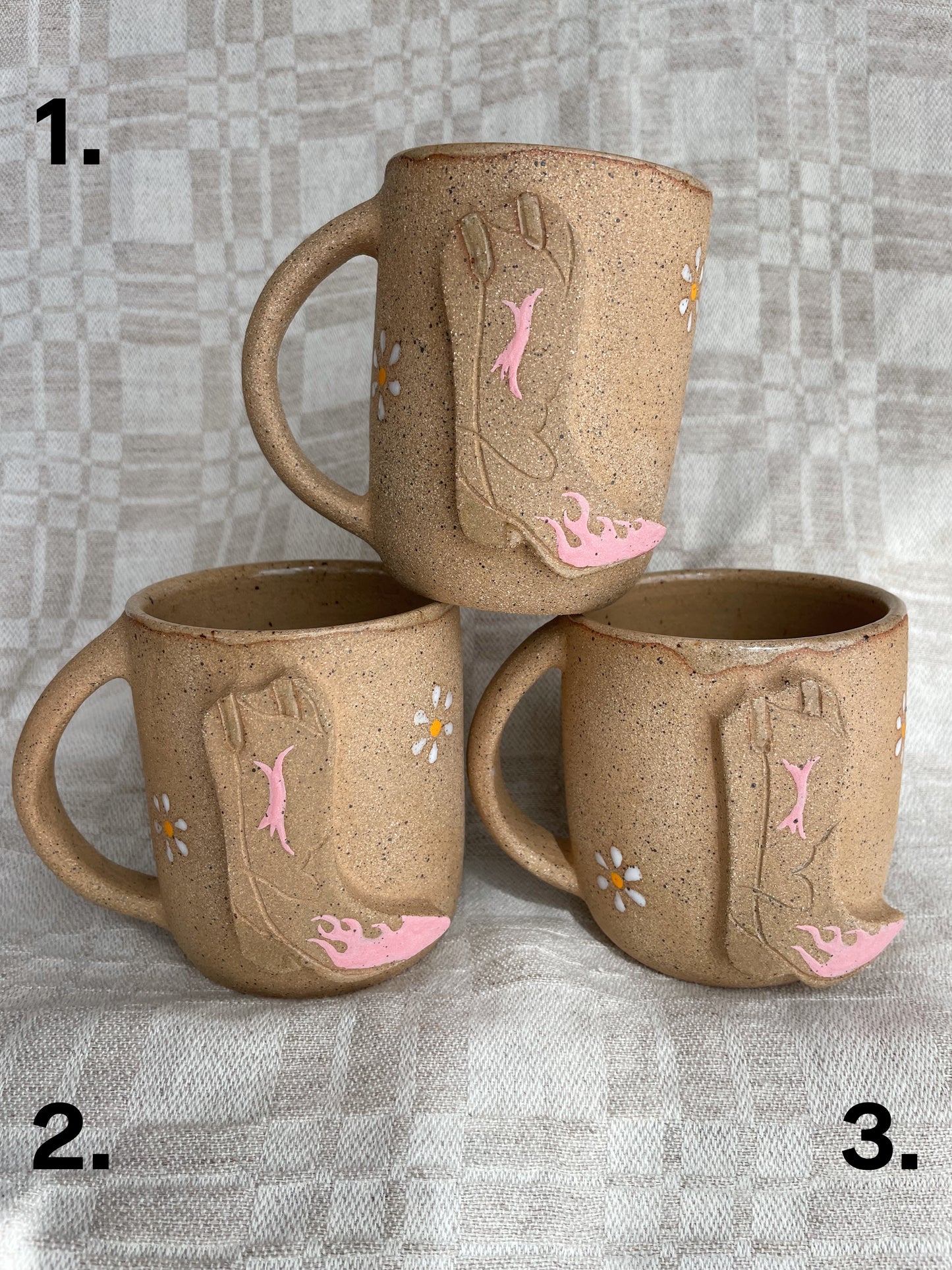 Cowfolk Boot Mugs - Pink