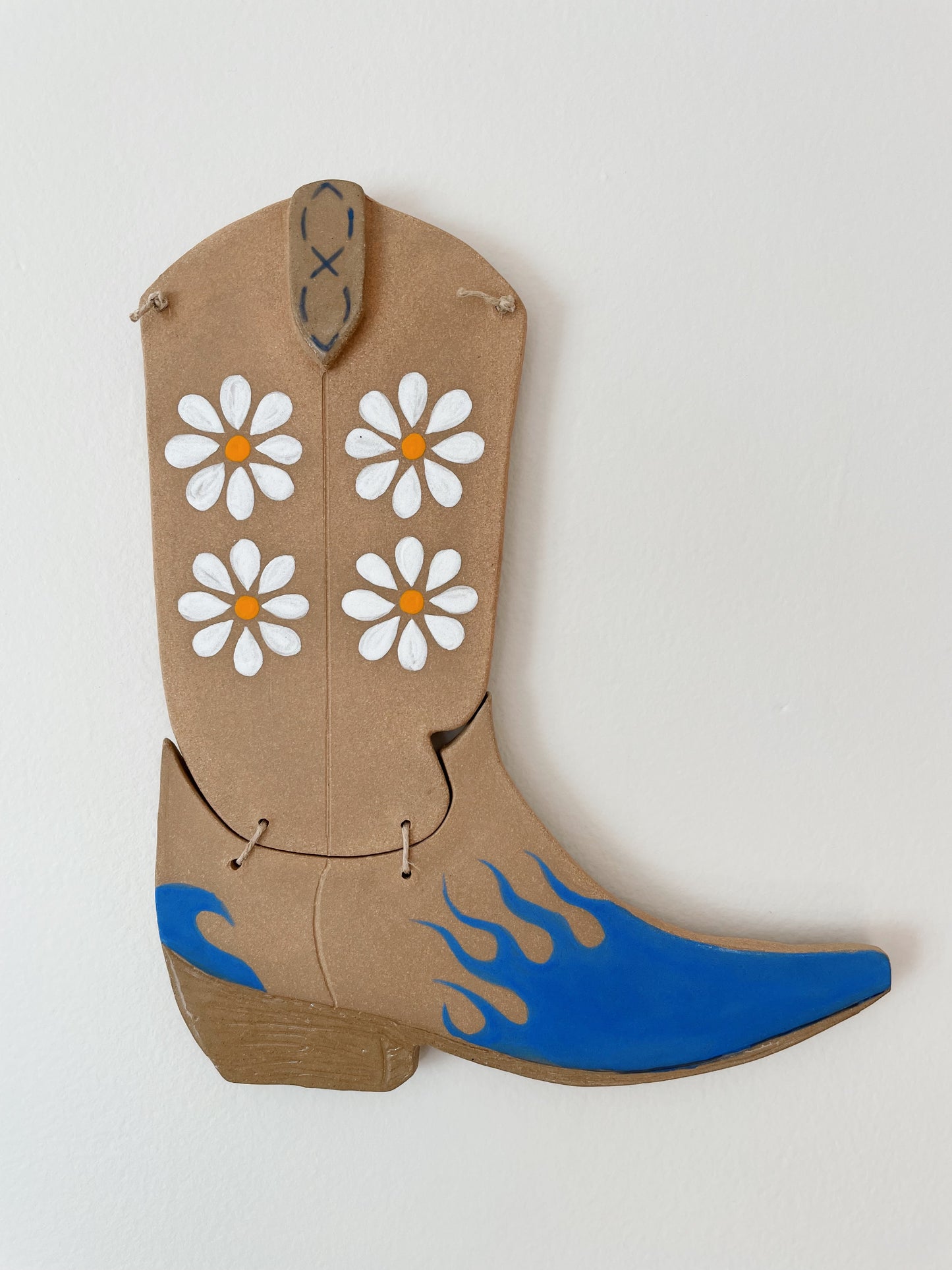 Daisy Flame Boot Wall Hanging